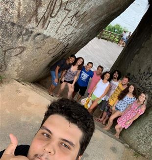 Momento das férias em Florianópolis.