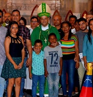 Chegada do grupo de venezuelanos acolhidos pelo Serviço Jesuíta a Migrantes e Refugiados em MG.