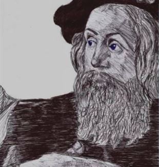 Arte de Duda Campos na imagem "A vocação de Mateus".