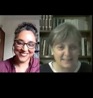 Anna (à direita) e Viviane durante a live.