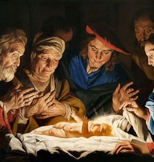 Matthias Stomer, Adoração dos pastores, séc. XVII. Palazzo Madama, Museu Cívico de Arte Antiga, Turim. © Mario Bonotto/Photo Scala, Florença