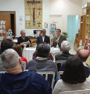 Dom Paulo, Carlos Augusto e Marco Montrasi (Foto: Ana Claudia Siqueira)